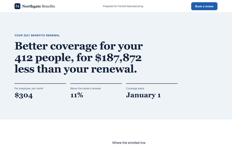 The live group benefits renewal sample