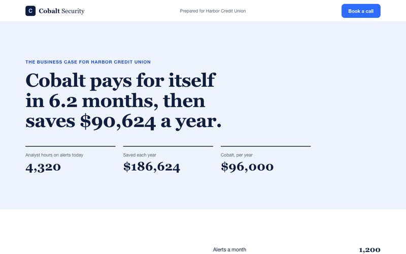 The live business case and roi sample